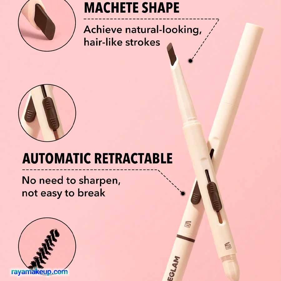 مداد ابرو بادوام و دوطرفه مدل بتر بروز لانگ لستینگ شیگلم  Sheglam Better Brows Long Lasting Eyebrow Pencil