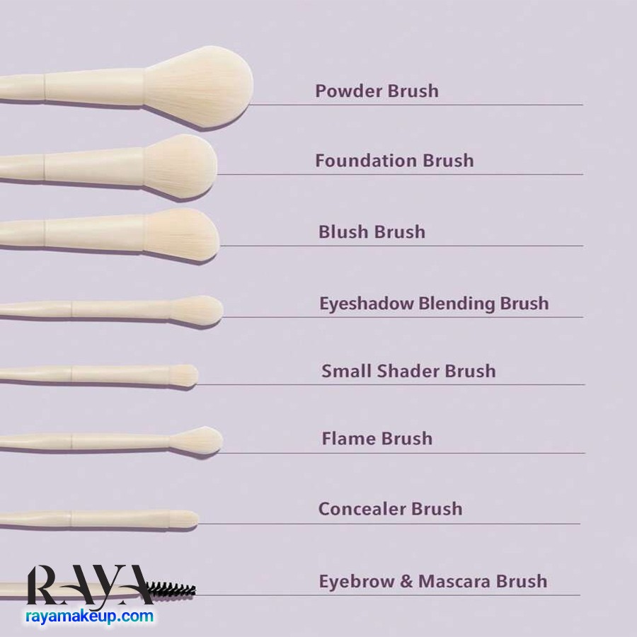 ست براش 8 عددی صورت و چشم مدل پرو کور شیگلم رنگ بژ  Sheglam Pro Core Brush Kit