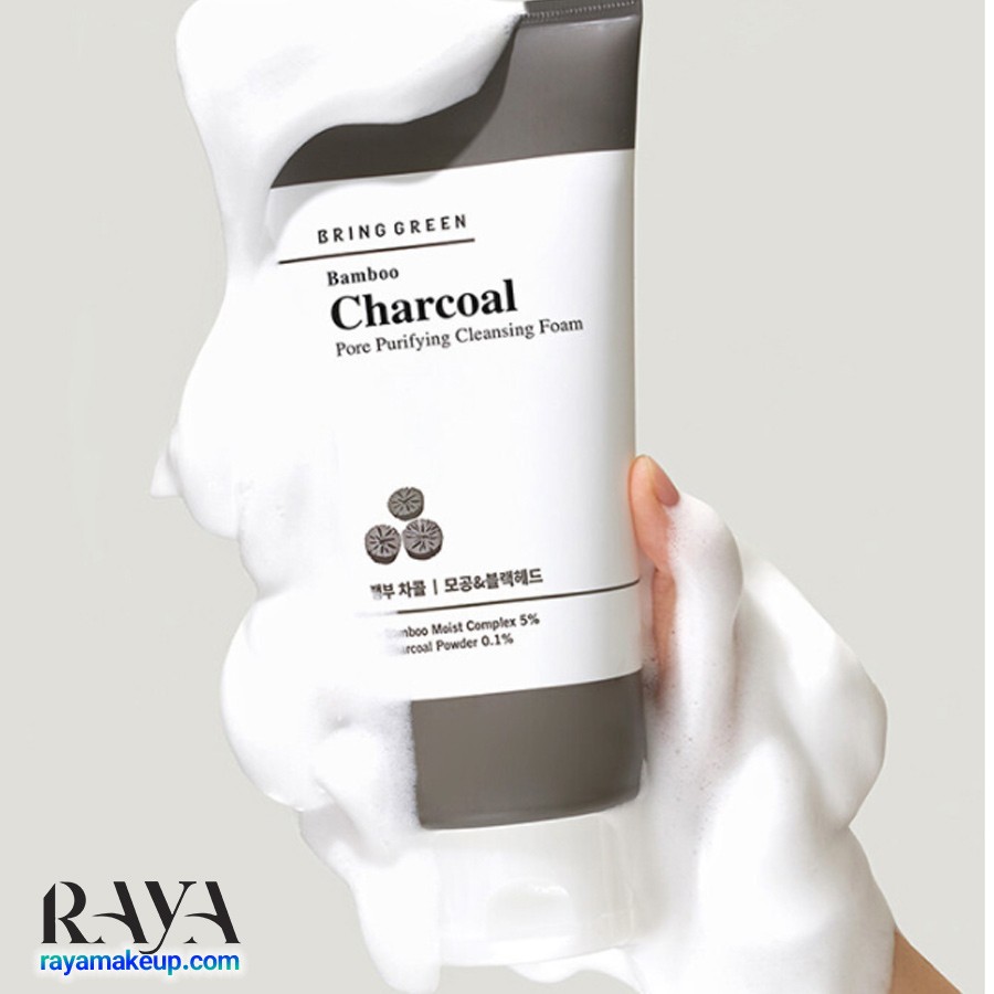 فوم شستشوی صورت پاک کننده منافذ حاوی زغال بامبو برینگ گرین Bring Green Bamboo Charcoal Pore Purifying Cleansing Foam