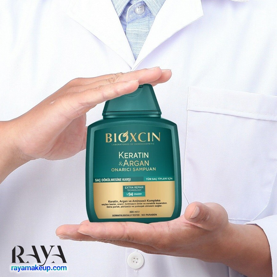 شامپو ترمیم کننده مو حاوی کراتین و آرگان بیوکسین  Bioxcin Keratin & Argan Onarıcı Şampuan