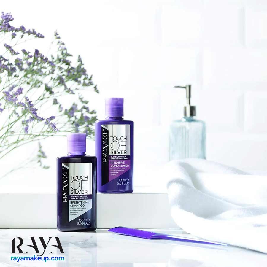 شامپو بنفش ضد زردی و درخشان کننده رنگ مو تاچ آف سیلور برایتنینگ پرو وک Provoke Touch Of Silver Brightening Shampoo