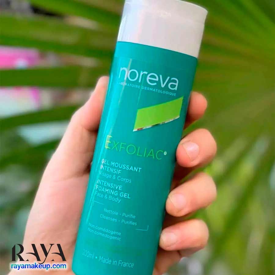 ژل شستشو و لایه بردار صورت ضد جوش و ضد لک اکسفولیاک نوروا Noreva Exfoliac Intensive Foaming Gel