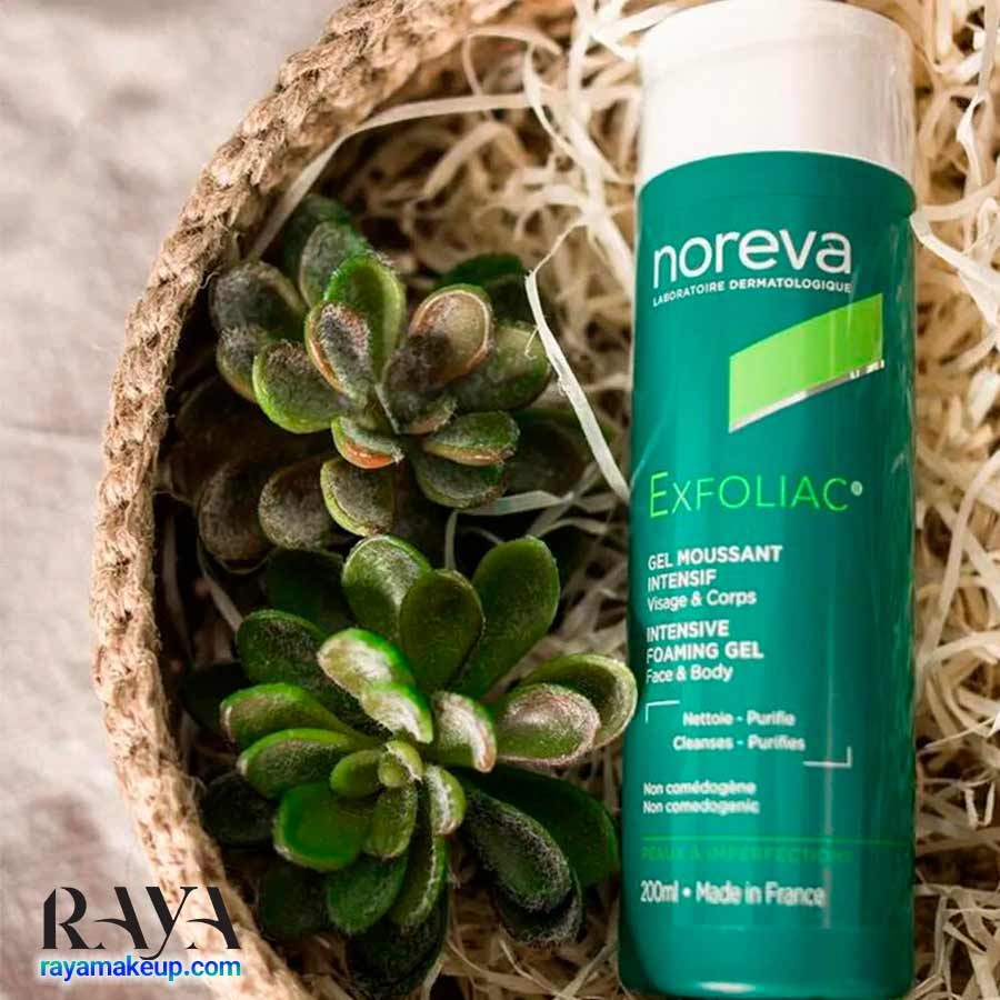 ژل شستشو و لایه بردار صورت ضد جوش و ضد لک اکسفولیاک نوروا Noreva Exfoliac Intensive Foaming Gel