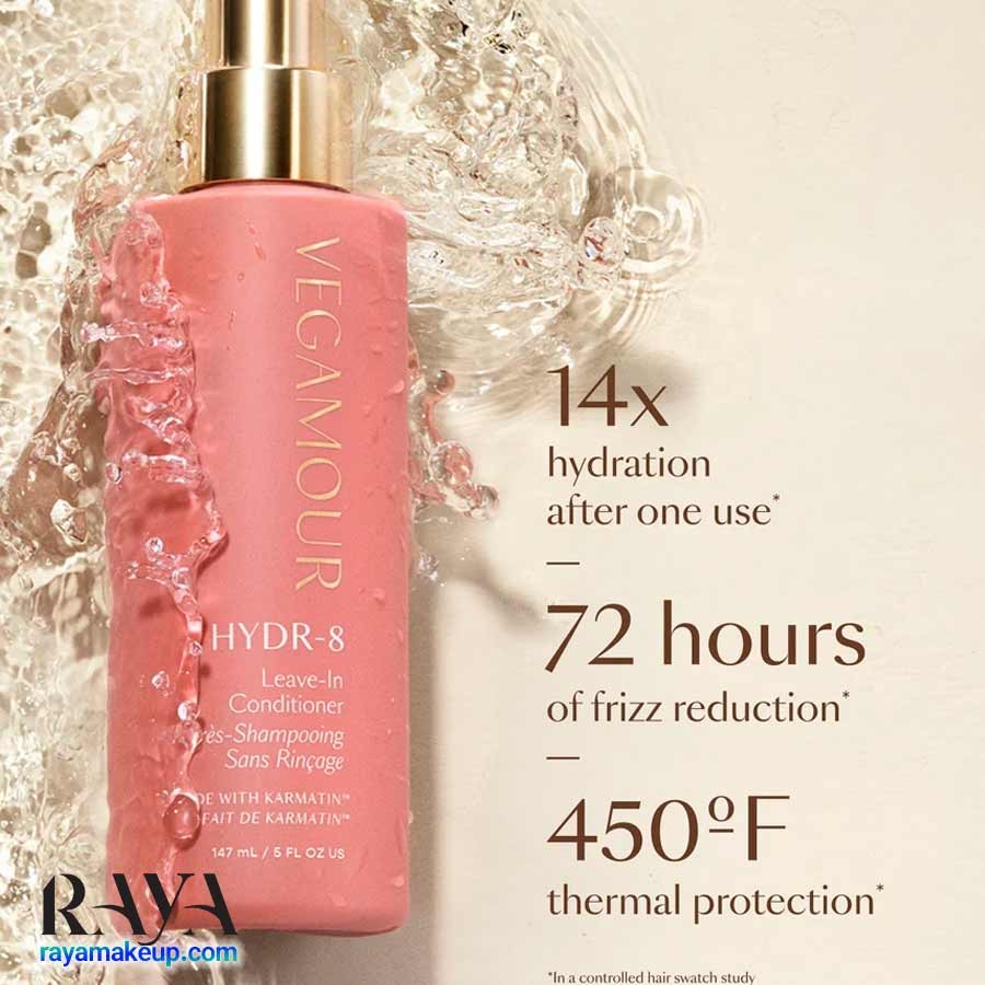 اسپری مو 8 کاره ضد گره و وز و موخوره وگامور هیدرا 8 لیو این کاندیشنر Vegamour Hydr-8 Leave-In Conditioner