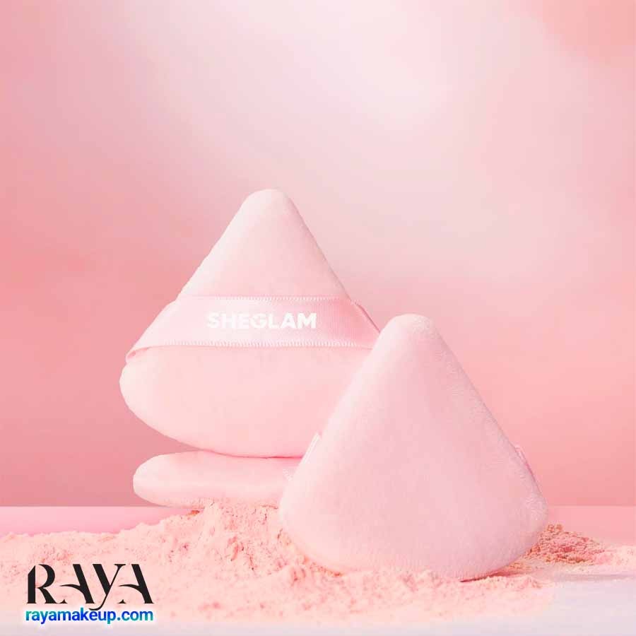 پاف و پد مخصوص پودر سه عددی شیگلم مدل اینستا ردی صورتی Sheglam Insta-Ready Powder Puff