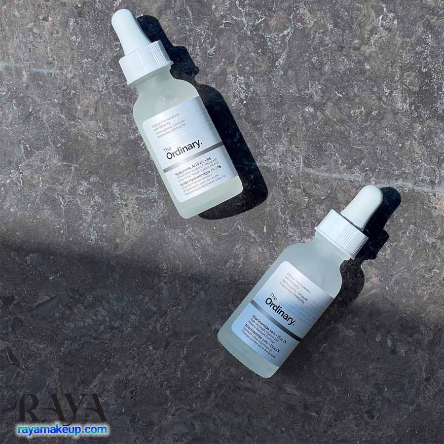 ست د اسکین ساپورت حاوی سرم نیاسینامید 10% + زینک 1% و سرم هیالورونیک اسید 2% + B5 اوردینری The Ordinary The Skin Support Set 