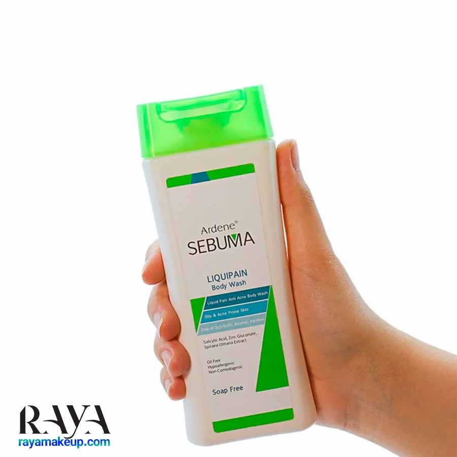 شامپو بدن غیر صابونی و ضد جوش مدل سبوما لیکوئی پن آردن مناسب پوست چرب Ardene Sebuma Liquipain Body Wash