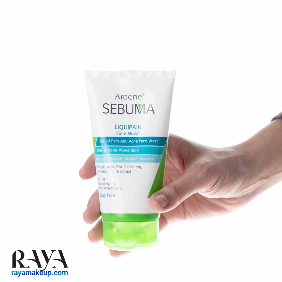 مایع شوینده صورت غیر صابونی و ضد جوش مدل سبوما لیکوئیپن آردن  Ardene Sebuma Liquipain Face Wash