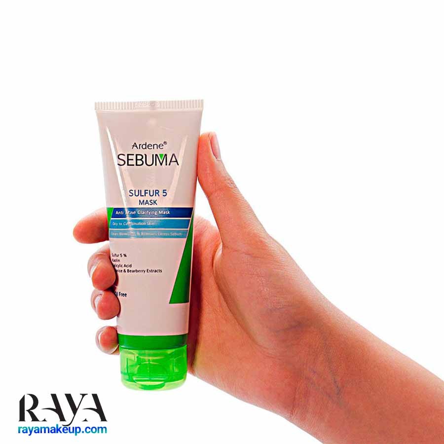 ماسک خاک رس ضد جوش و پاکسازی کننده پوست چرب سولفور 5 سبوما آردن Ardene Sebuma Sulfur5 Anti Acne Clarifying Mask 