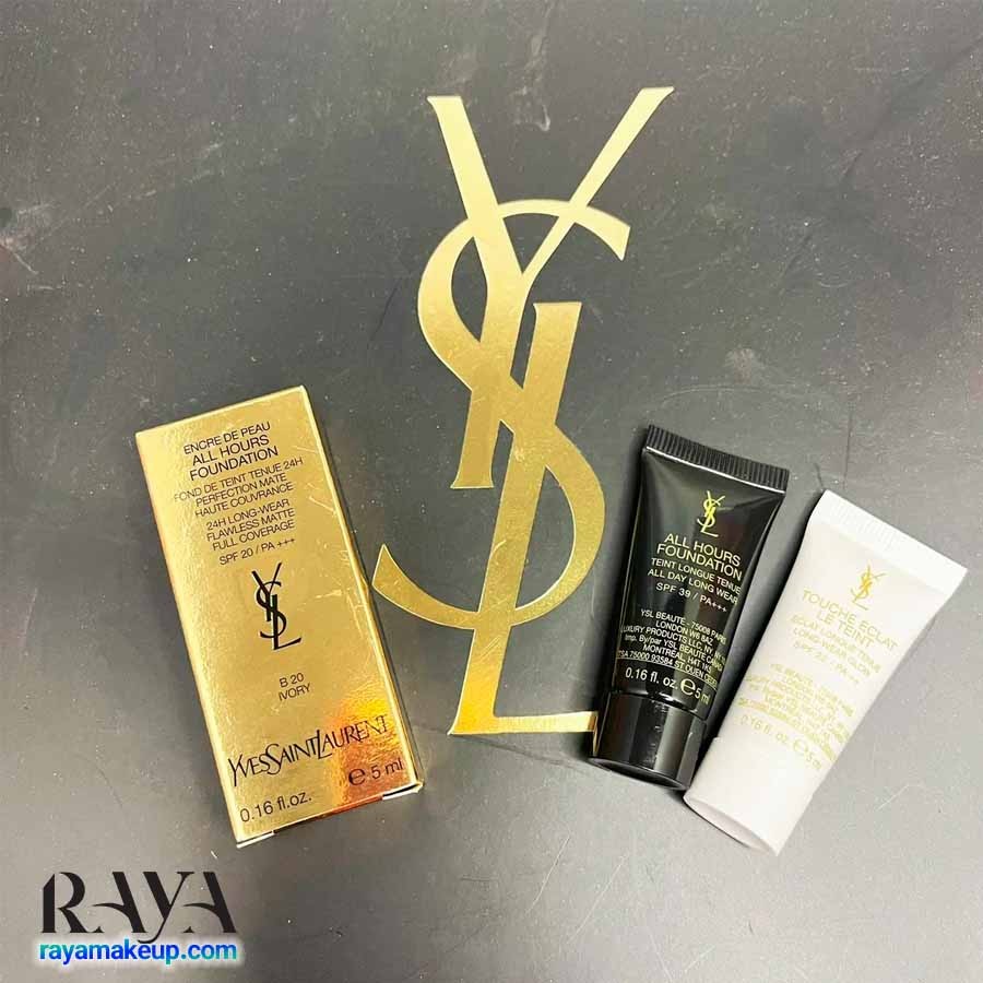 کرم پودر مایع مات و آبرسان 24 ساعته ایو سن لورن مدل آل اورز Yves Saint Laurent All Hours Foundation SPF 39
