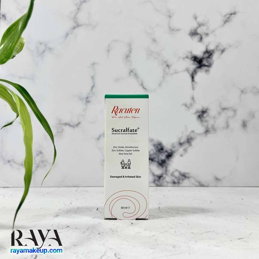 کرم ترمیم کننده و التیام بخش پوست آسیب دیده صورت و بدن مدل سوکرالفیت راکوتن Racuten Sucralfate Cream For Damaged And Irritated Skin
