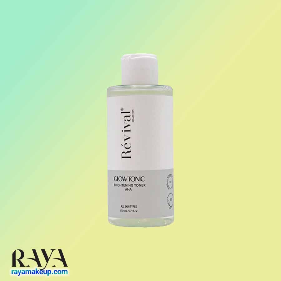 تونر روشن کننده رویوال مدل گلو تونیک حاوی آ اچ آRevival GlowTonic Brightening Toner AHA