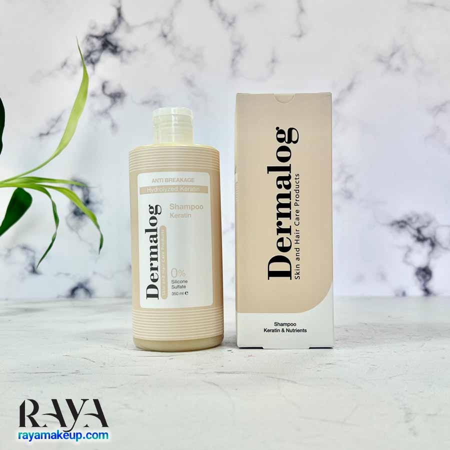 شامپو کراتین درمالوگ ضد ریزش و ضد شکنندگی مو Dermalog Keratin And Nutrients Shampoo
