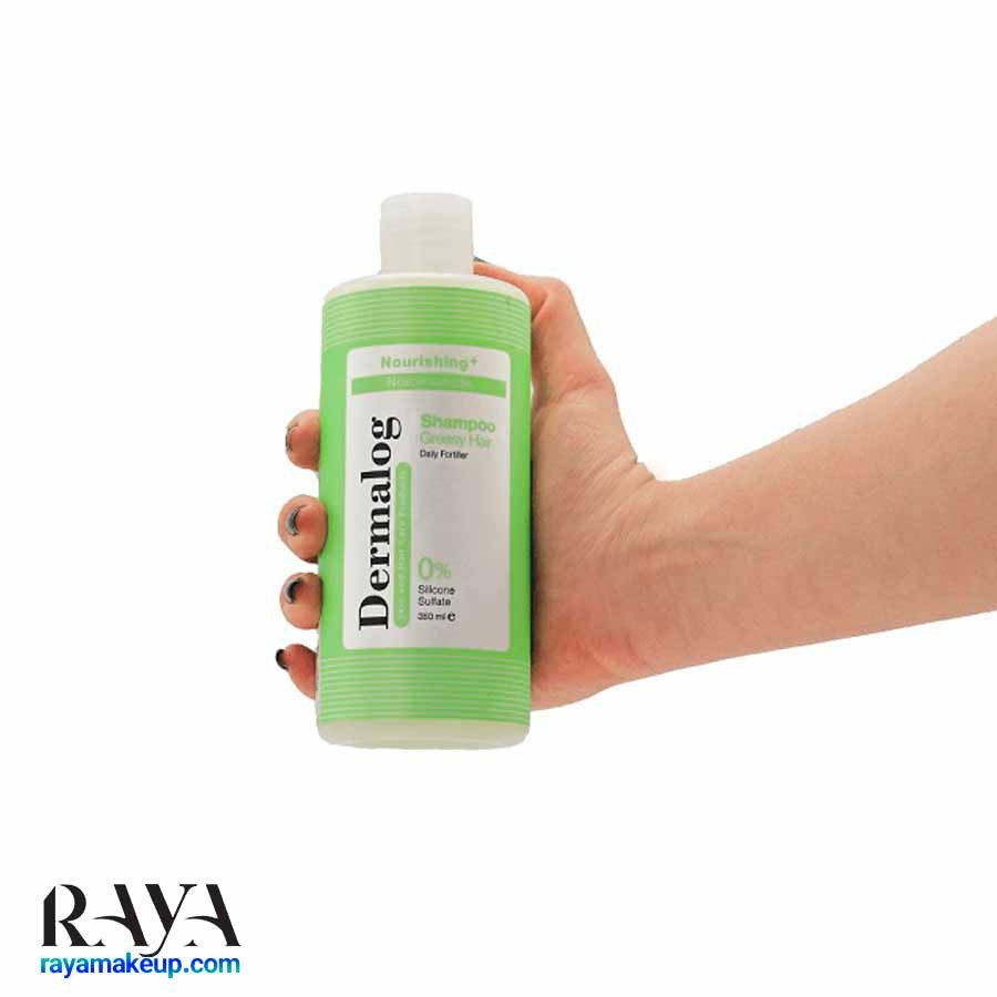شامپو تقویت کننده روزانه درمالوگ مناسب موهای چرب Dermalog Greasy Hair Daily Fortifier Shampoo