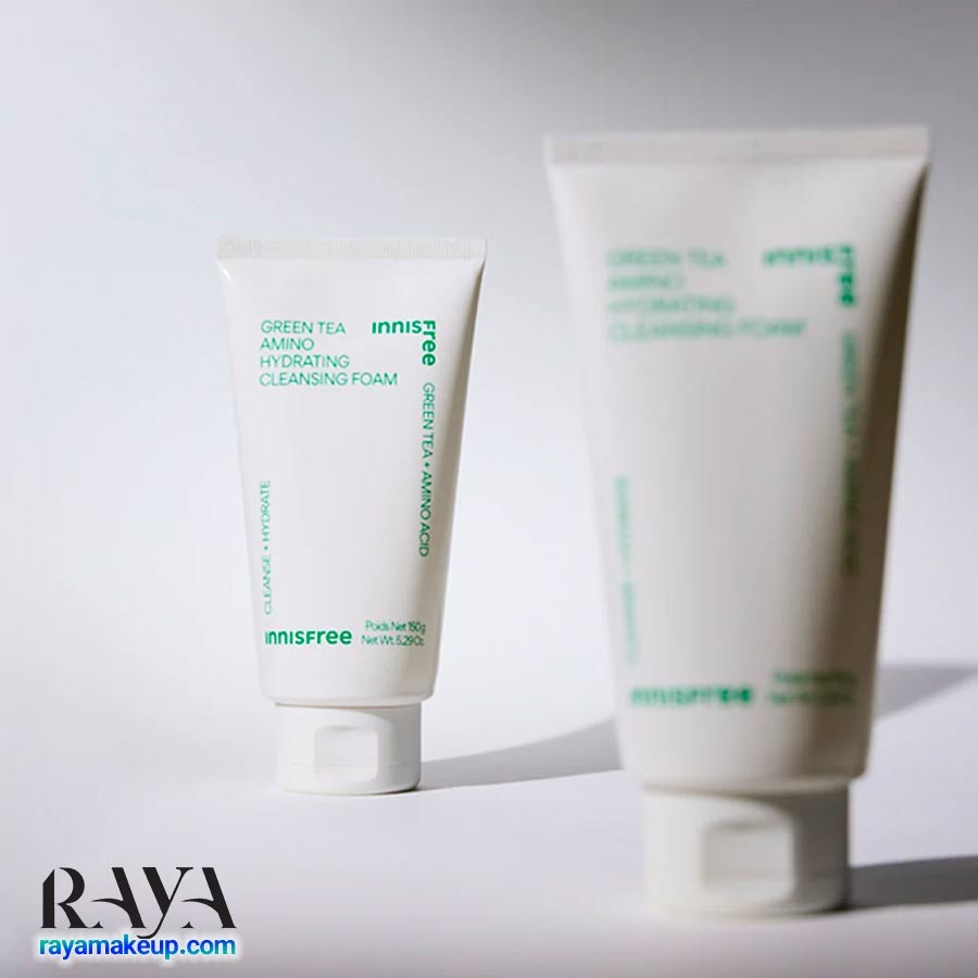 فوم شستشو آبرسان اینیسفری حاوی چای سبز و آمینو اسید  Innisfree Green Tea Amino Hydrating Cleansing Foam 