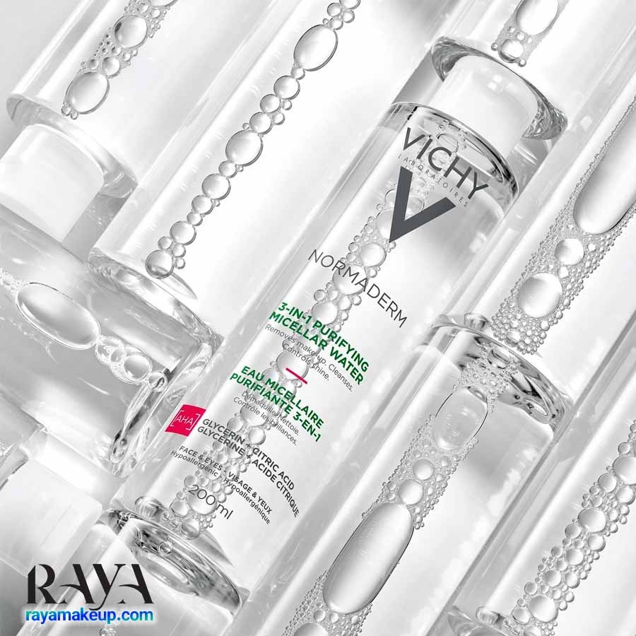 میسلار پاک کننده 3 در 1 نورمادرم ویشی Vichy Normaderm Solution micellaire 3-en-1