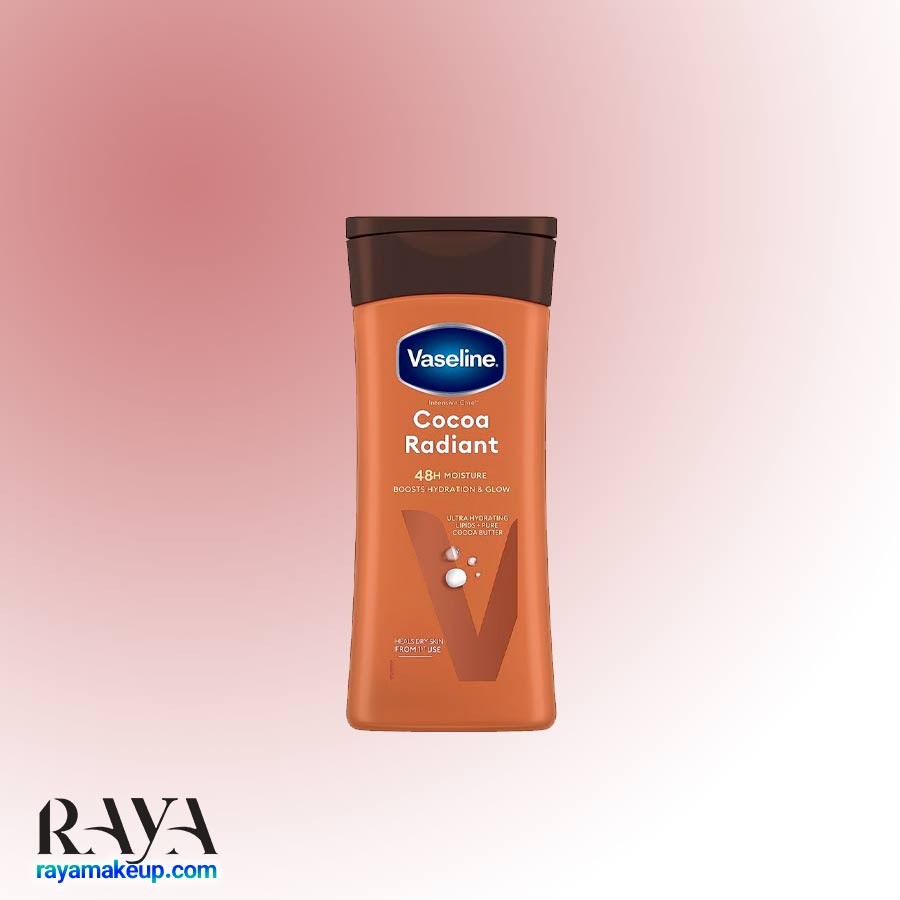 لوسیون بدن وازلین حاوی کره کاکائو Vaseline Intensive Care Cocoa Radiant Lotion