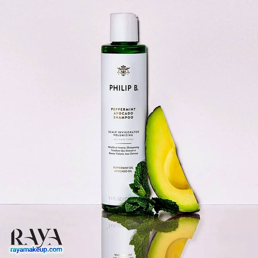 شامپو حجم دهنده فیلیپ بی حاوی آووکادو و نعناع فلفلی Philip B Peppermint Avocado Shampoo
