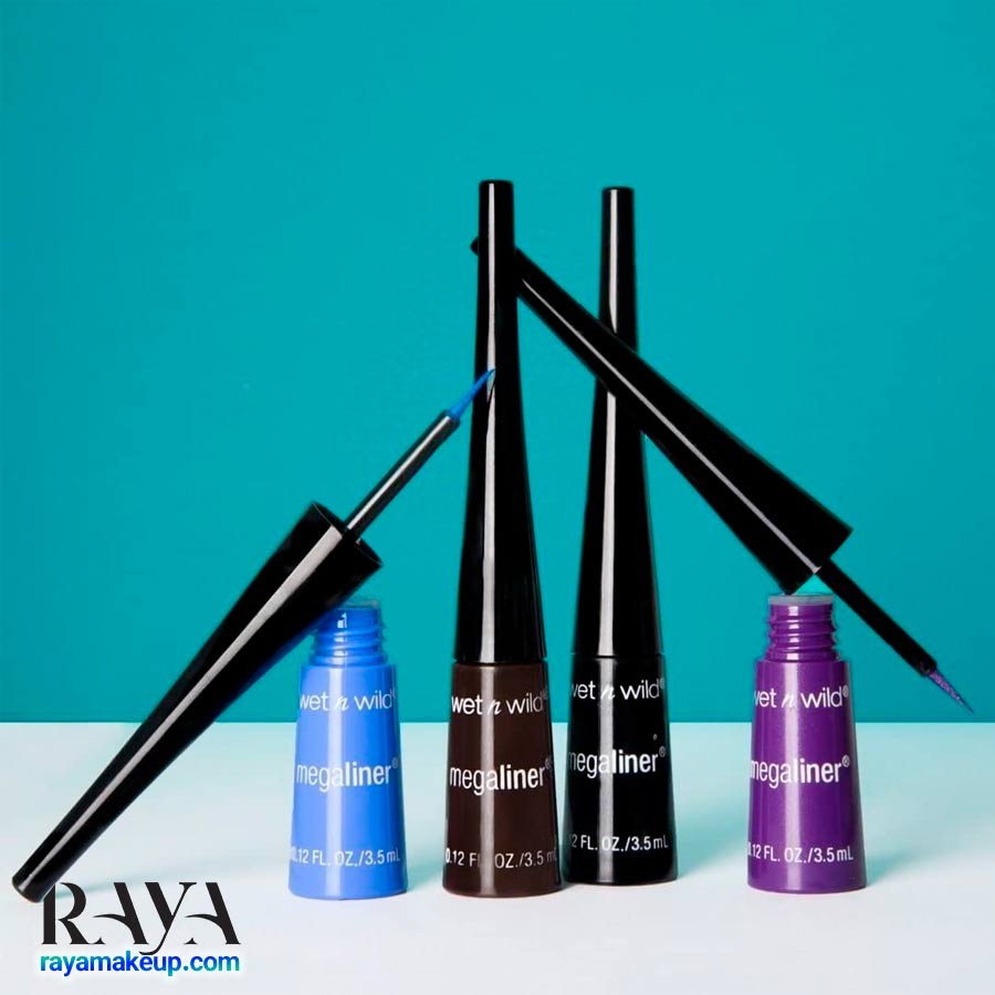 خط چشم مایع و مویی مشکی مگالاینر وت اند وایلد Wet n Wild MegaLiner Liquid Eyeliner