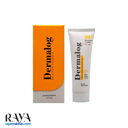 کرم ضد آفتاب فاقد چربی بی رنگ درمالوگ مدل اینویزیبل با SPF50+