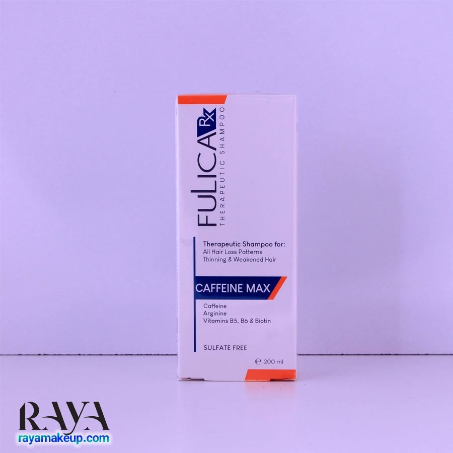 شامپو تقویت کننده مو کافئین مکس فولیکا آرایکس Fulica RX Caffeine Max Thining And Weakened Hair Shampoo