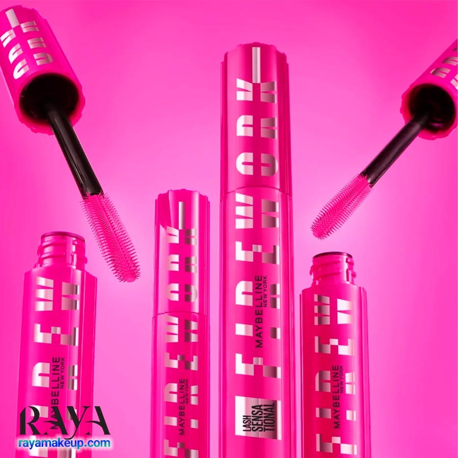 ریمل حجم دهنده و بلند کننده میبلین مدل فایر ورک Maybelline Lash Sensational Firework Black Waterproof Mascara