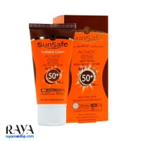 کرم ضد آفتاب فاقد چربی و ضد جوش سان سیف با +SPF50 رنگ بژ روشن