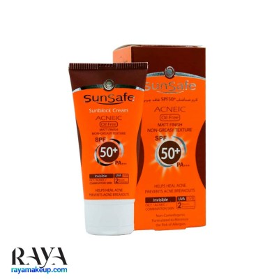 کرم ضد آفتاب فاقد چربی و ضد جوش سان سیف با +SPF50