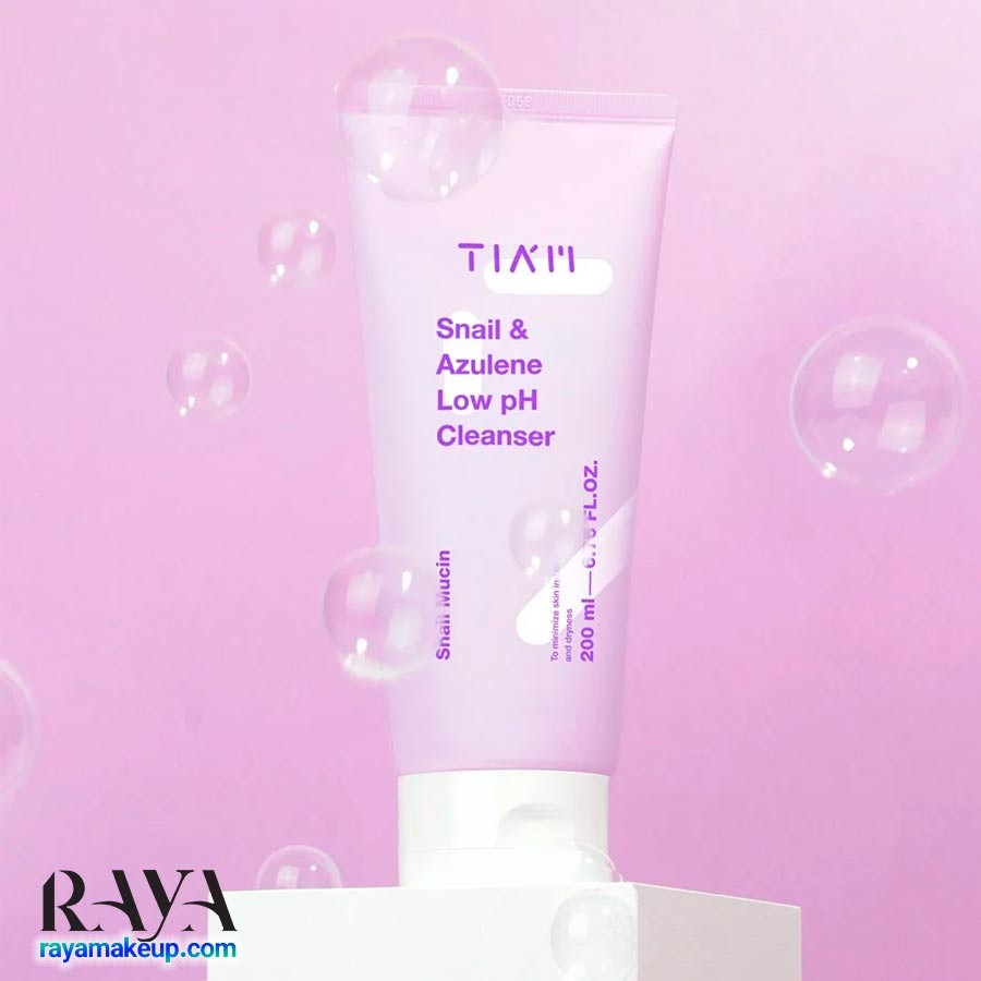 ژل شستشوی ملایم حلزون و آزولن تیام با pH پایین TIAM Snail & Azulene Low pH Cleanser