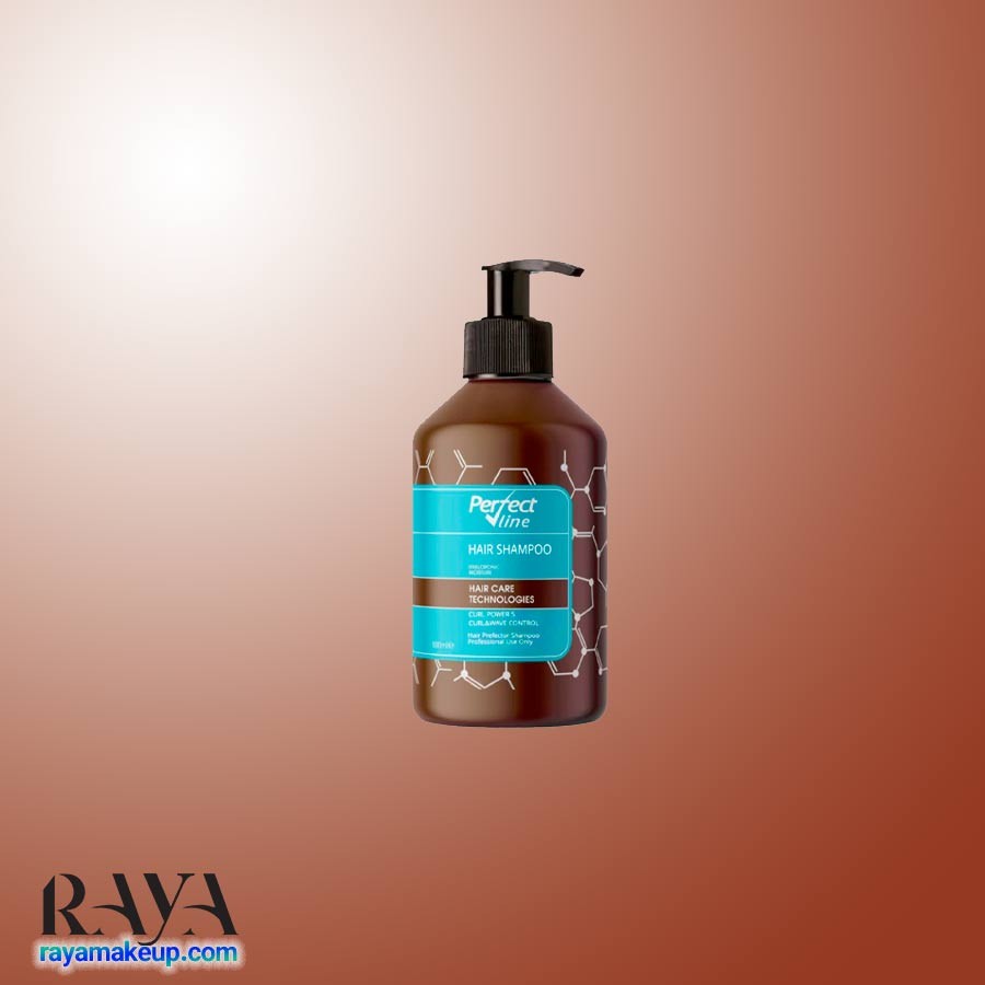شامپو مناسب موهای فر پرفکت لاین Perfect Line Curl Power 5 Hair Perfector Shampoo Hyauronic Acid Moisture