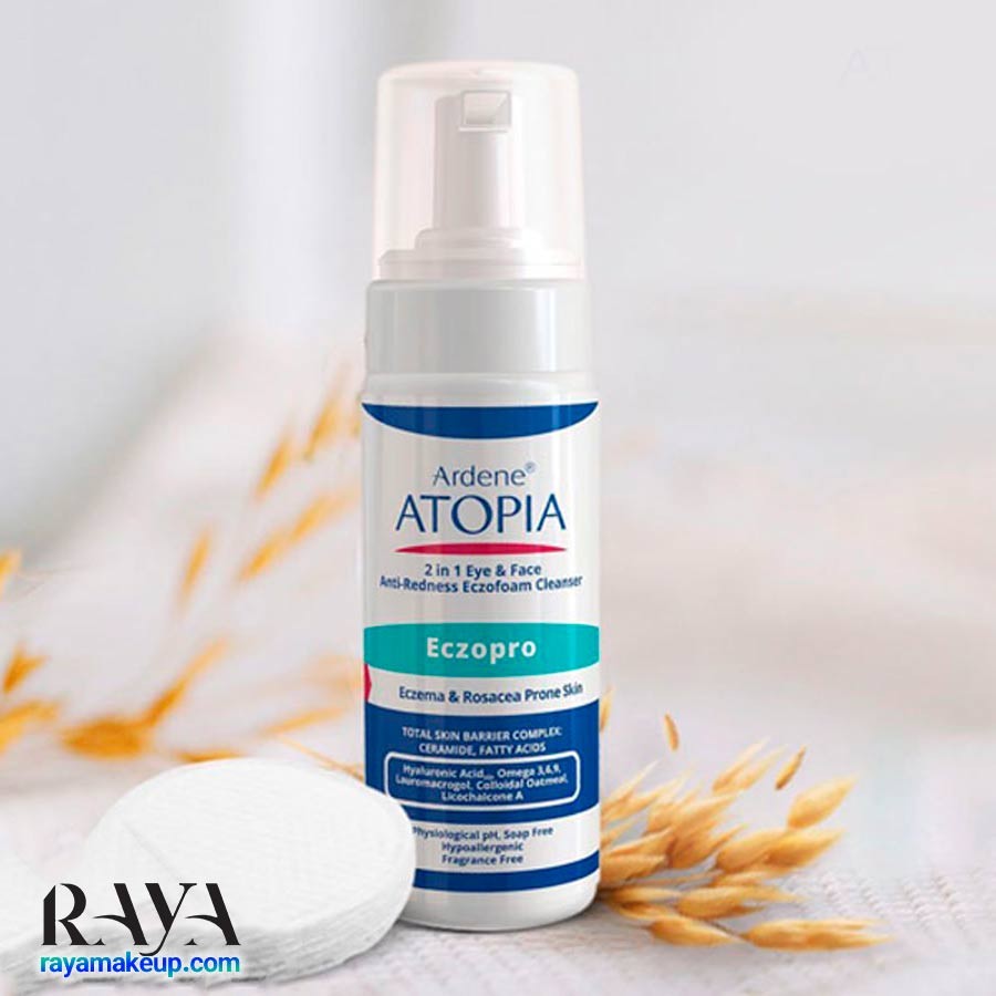 فوم شستشوی ملایم صورت و دورچشم اگزوپرو آتوپیا آردن Ardene Atopia Eczopro 2 in 1 Eye And Face Anti Redness Eczofoam Cleanser