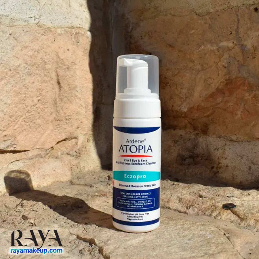 فوم شستشوی ملایم صورت و دورچشم اگزوپرو آتوپیا آردن Ardene Atopia Eczopro 2 in 1 Eye And Face Anti Redness Eczofoam Cleanser