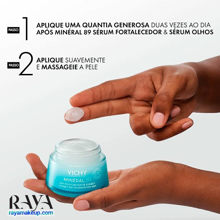 کرم مرطوب کننده مات کننده 48 ساعته مینرال 89 ویشی Vichy Mineral 89 48H Matte Sorbet Face Cream