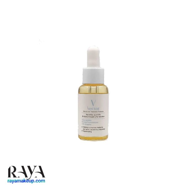 تصویر سرم ضد لک آسکوربیک اسید 4% و آلفا آربوتین 2% وکتور 