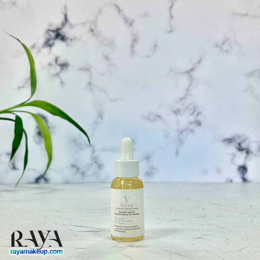 سرم ضد لک آسکوربیک اسید 4% و آلفا آربوتین 2% وکتور Vector Ascorbic Acid 4% And Alpha Arbutin 2% Solution