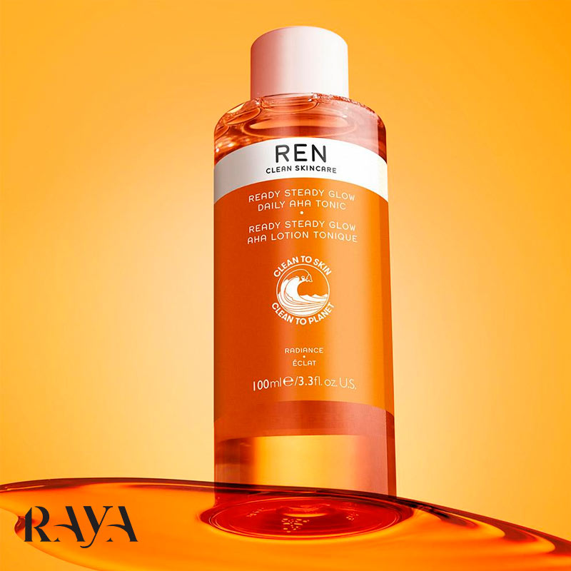 تونر لایه بردار AHA و روشن کننده پوست رن  Ren Clean Skincare Ready Steady Glow Daily AHA Tonic 