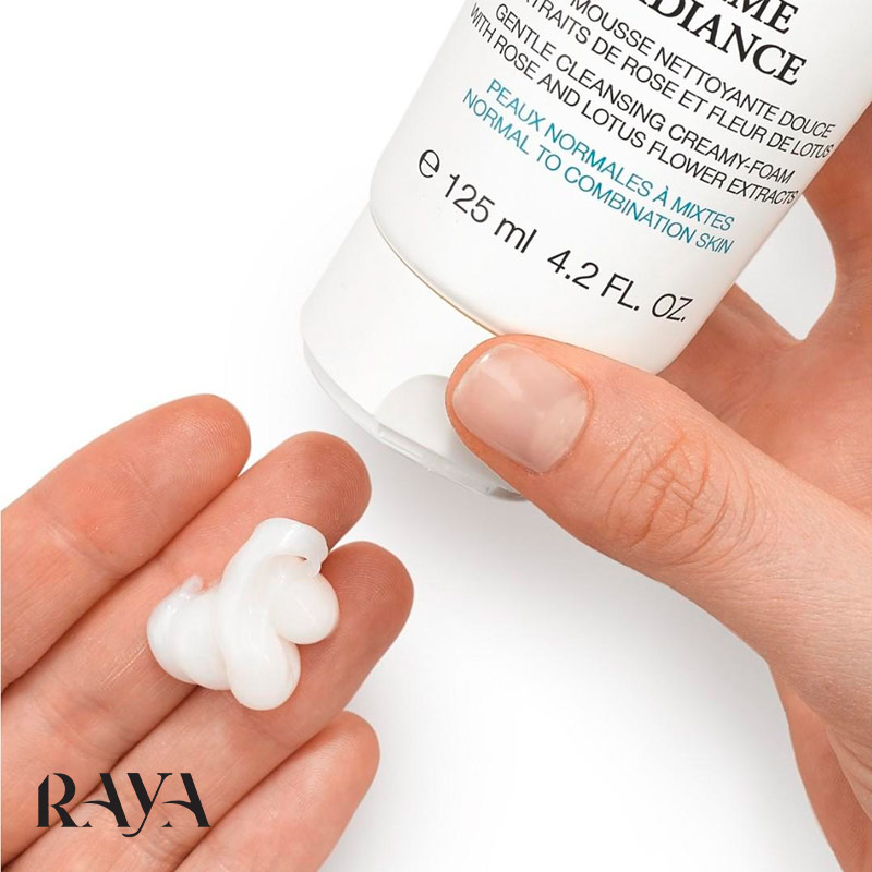 فوم پاک کننده صورت مدل کرم رادیانس لانکوم Lancome Creme Radiance Clarifying Cream-To-Foam Cleanser 