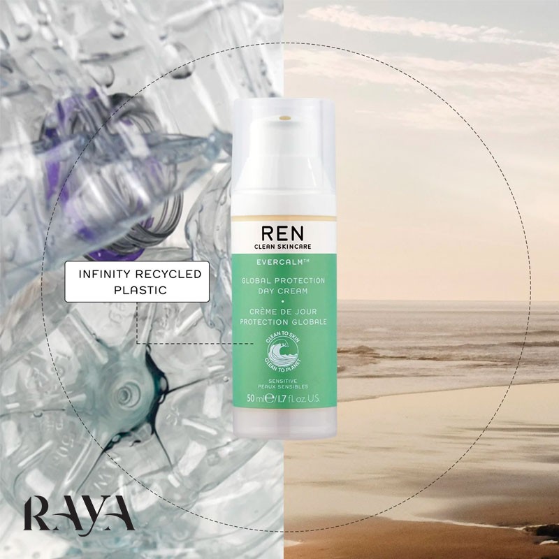 کرم روز مرطوب کننده و محافظت کننده پوست اورکالم گلوبال پروتکشن رن Ren Clean Skincare Evercalm Global Protection Day Cream 
