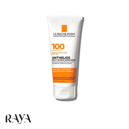 کرم ضد آفتاب صورت و بدن لاروش پوزای مدل آنتلیوس ملت این میلک SPF 100