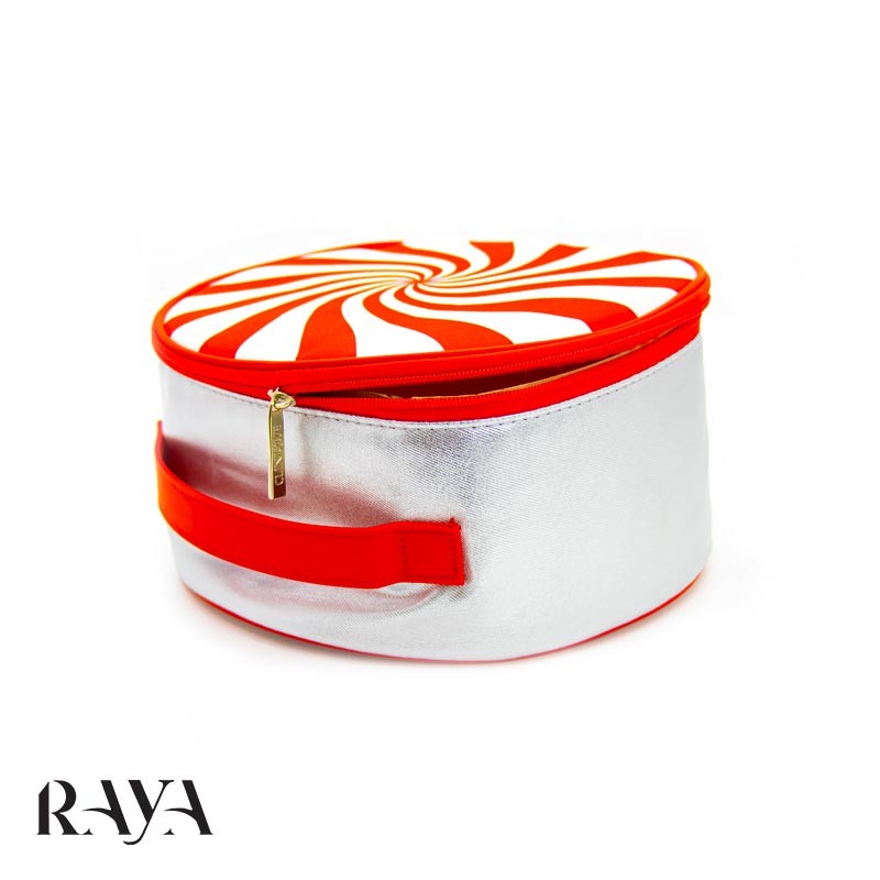 کیف لوازم آرایشی دسته دار کلینیک با زیپ قرمز Clinique Makeup Cosmetic