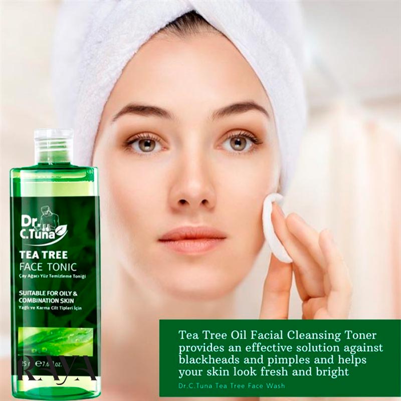 تونر ضدجوش تی تری حاوی روغن درخت چای دکتر سی تونا فارماسی Farmasi Dr. C. Tuna Tea Tree Series Face Tonic 225 ml
