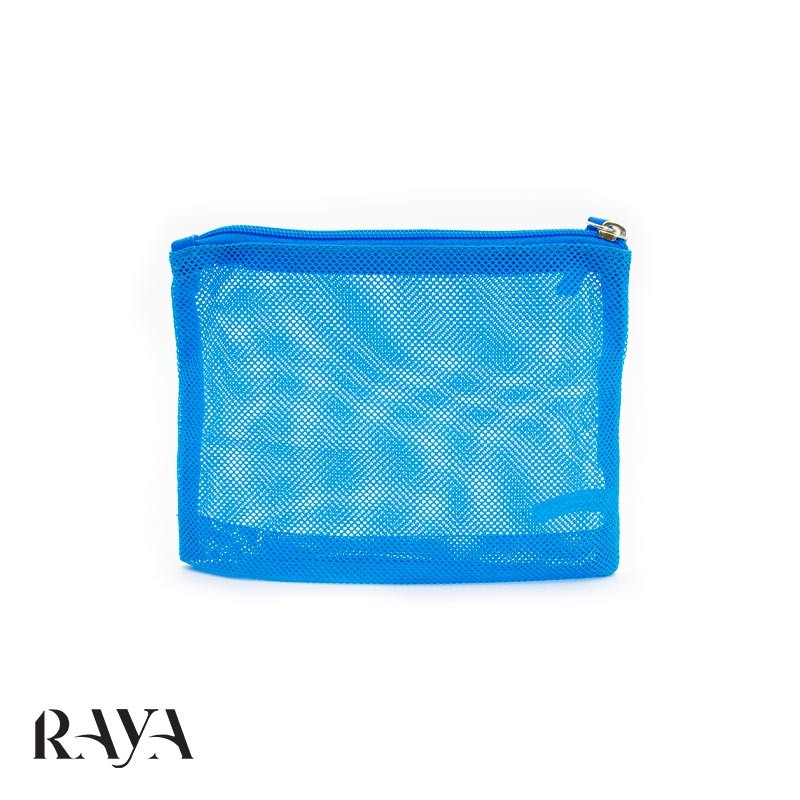 کیف لوازم آرایشی توری و آبی سفورا Sephora Blue Mesh Makeup Bag