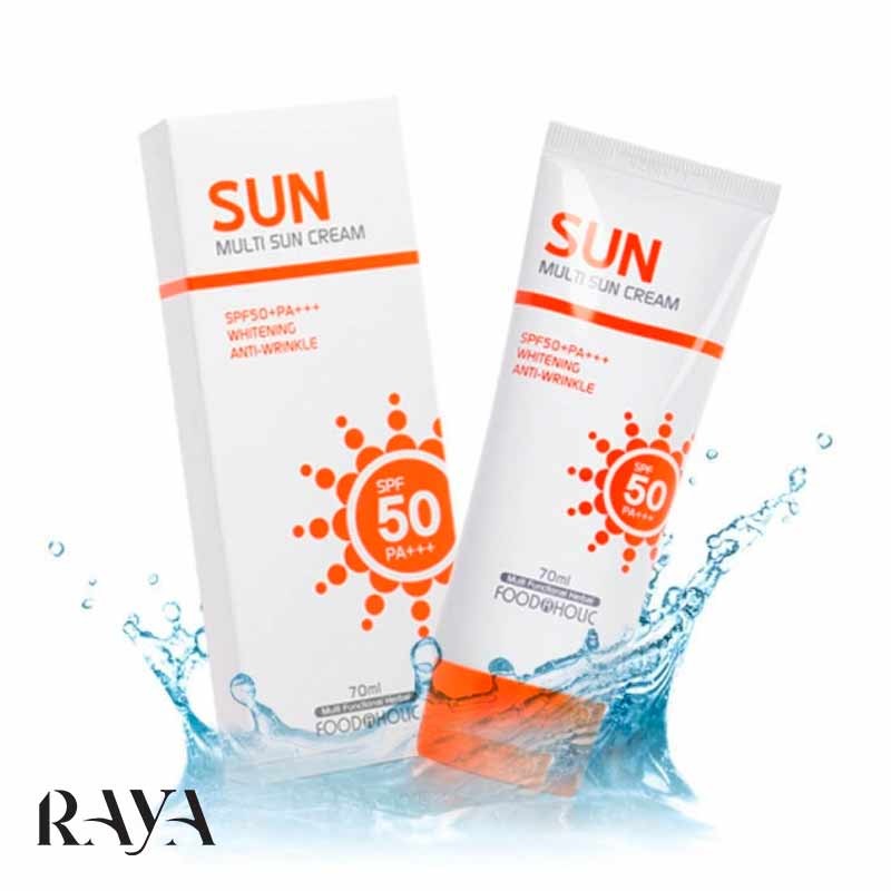 کرم ضد آفتاب چندکاره مولتی سان کریم با  SPF50+و PA+++ فوداهولیک Foodaholic Multi Sun Cream SPF 50+ PA+++