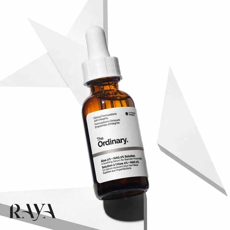 سرم تسکین دهنده و یکدست کننده پوست آلوئه ورا 2% و ناگ 2% اوردینری The Ordinary Aloe 2% + NAG 2% Solution 