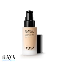 کرمپودر مایع با ماندگاری بالا و 24 ساعته کیکو میلانو آنلیمیتد فوندیشن با SPF 15 رنگ 1.5N