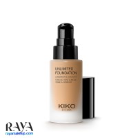 کرمپودر مایع با ماندگاری بالا و 24 ساعته کیکو میلانو آنلیمیتد فوندیشن با SPF 15 رنگ 5N